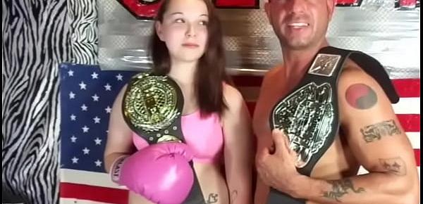  KING of INTERGENDER SPORTS 18 YO VS MAN MIXED Belly Punching Match UIWP ENTERTAINMENT